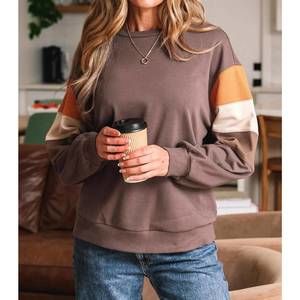 NEW THREADED PEAR piper pullover casual sweatshirt in dark khaki